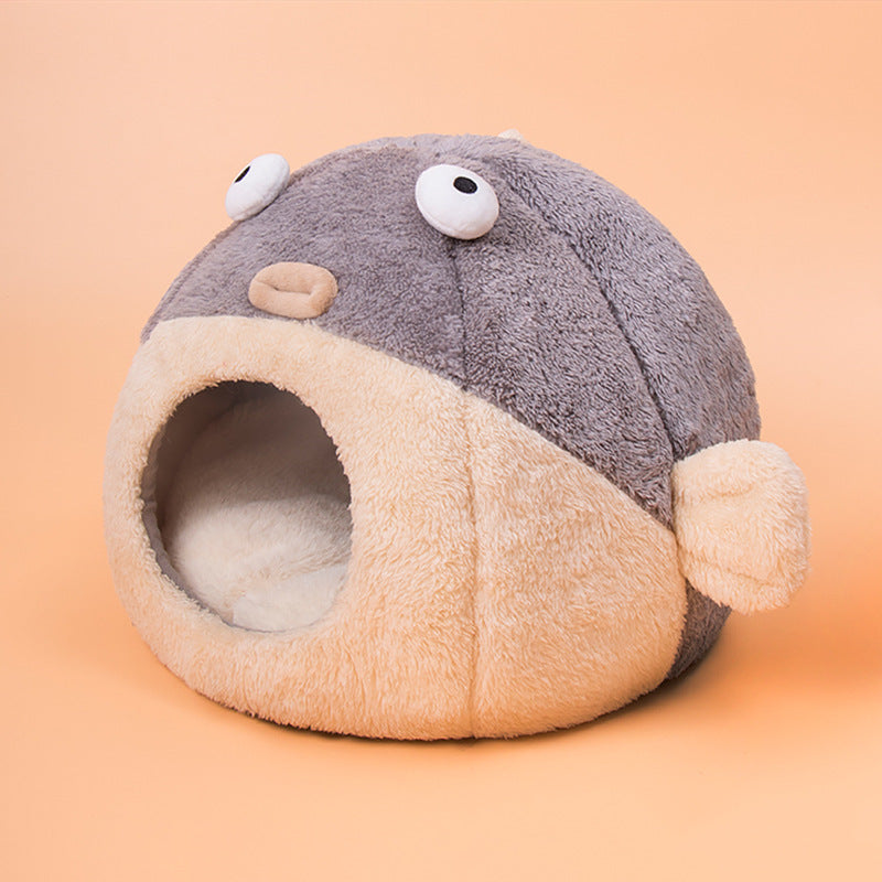 Enclosed Cat & Small Dog Bed null