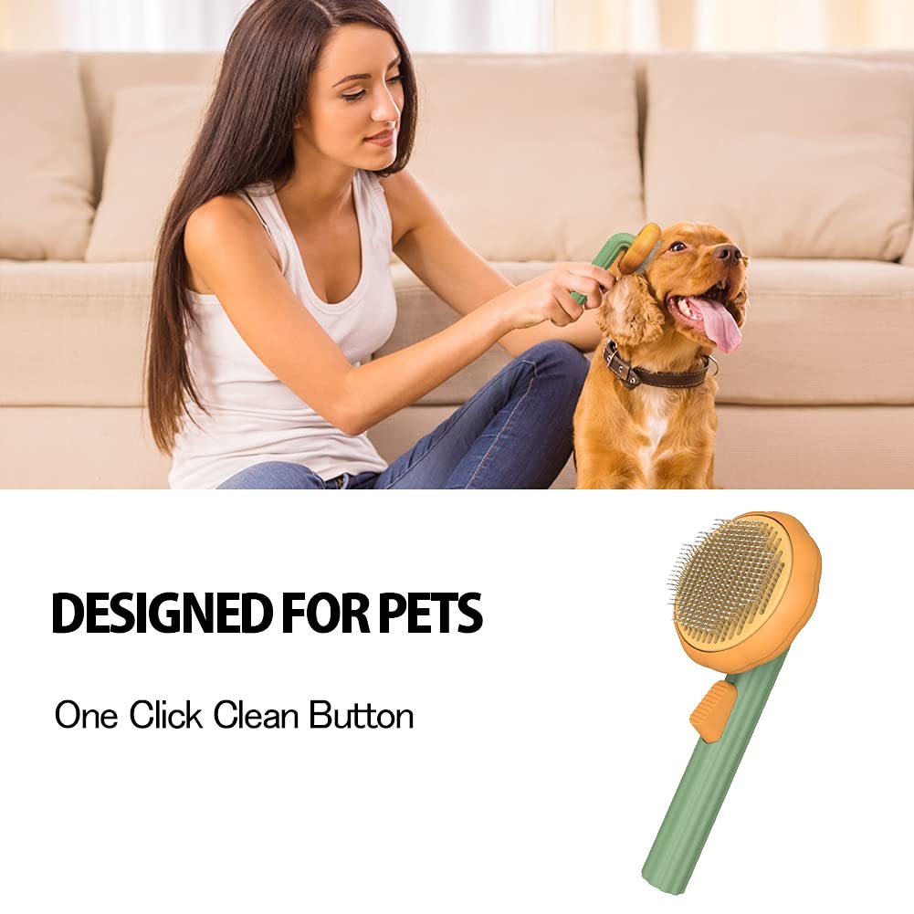 Self-Cleaning Pet Grooming Brush null