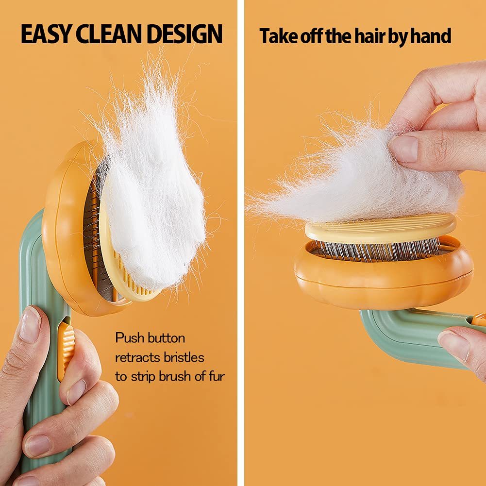 Self-Cleaning Pet Grooming Brush null