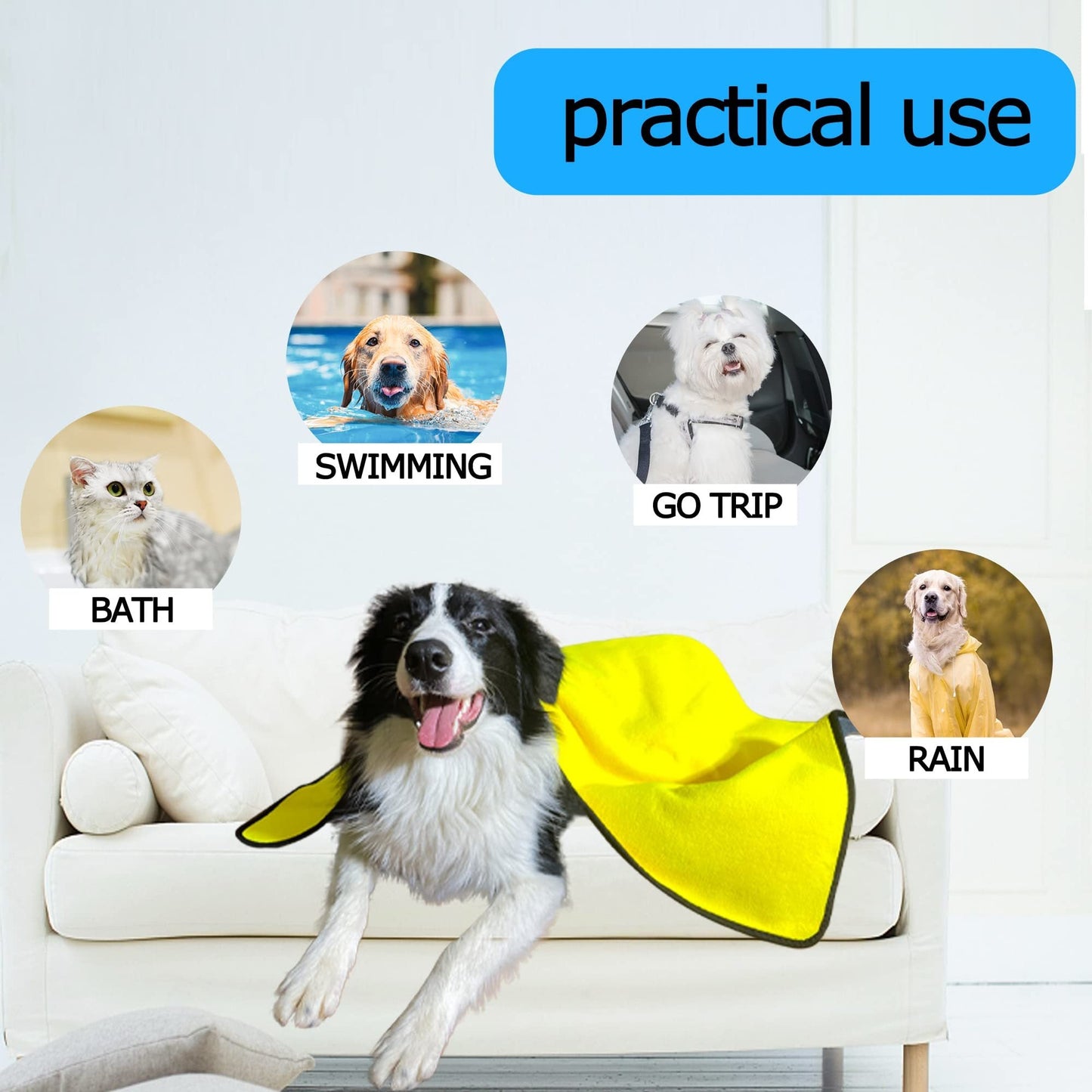 Super Absorbent Microfiber Pet Towel null