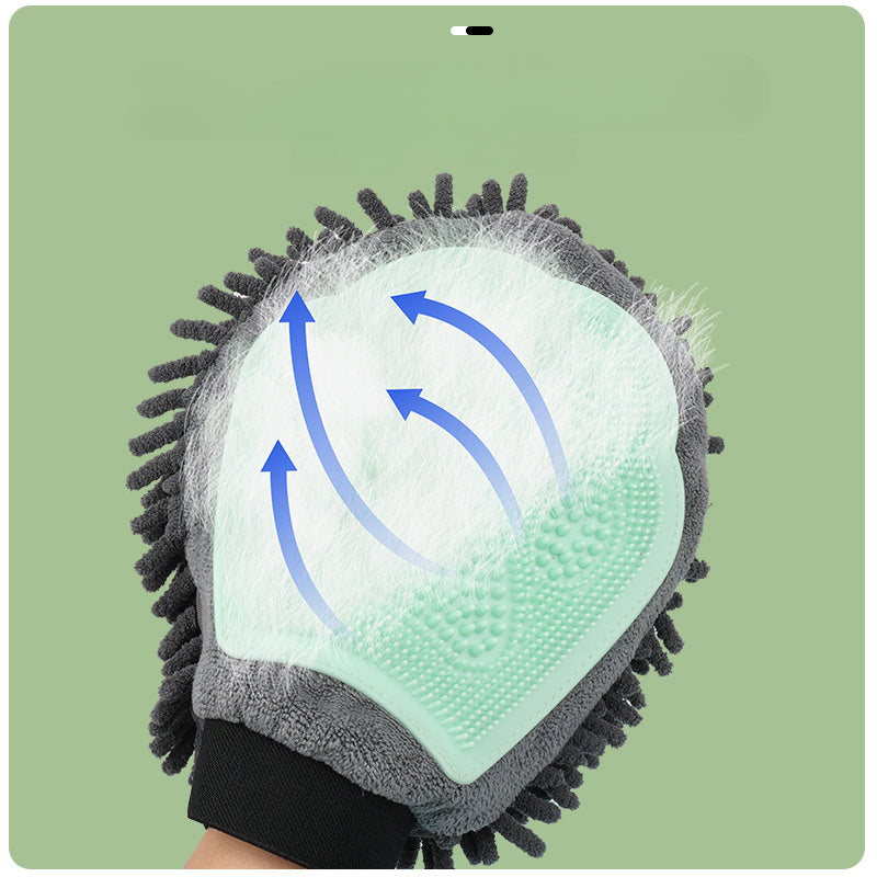2-in-1 Pet Grooming Glove null
