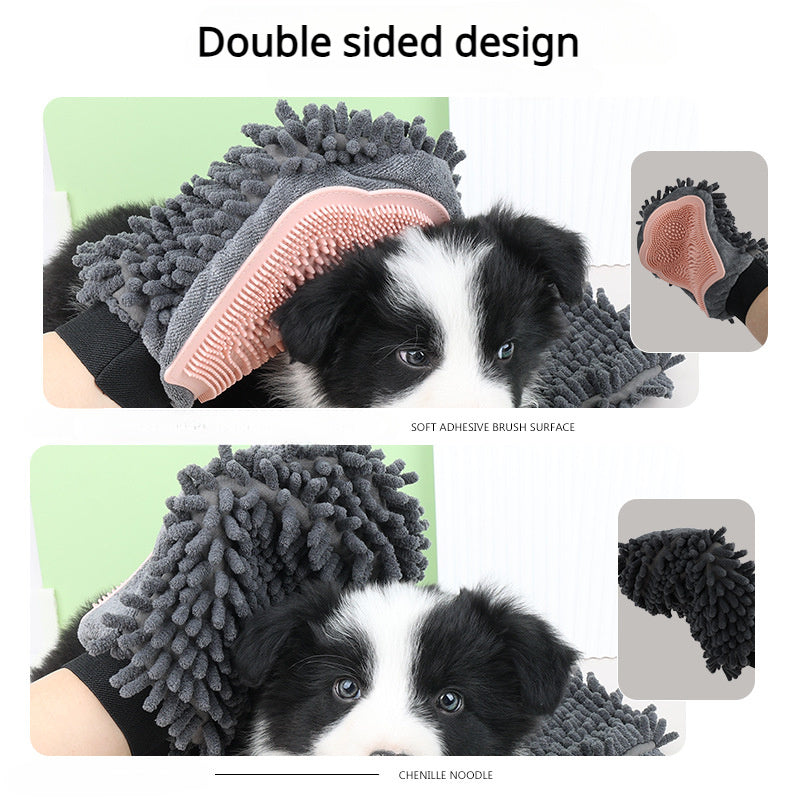 2-in-1 Pet Grooming Glove null