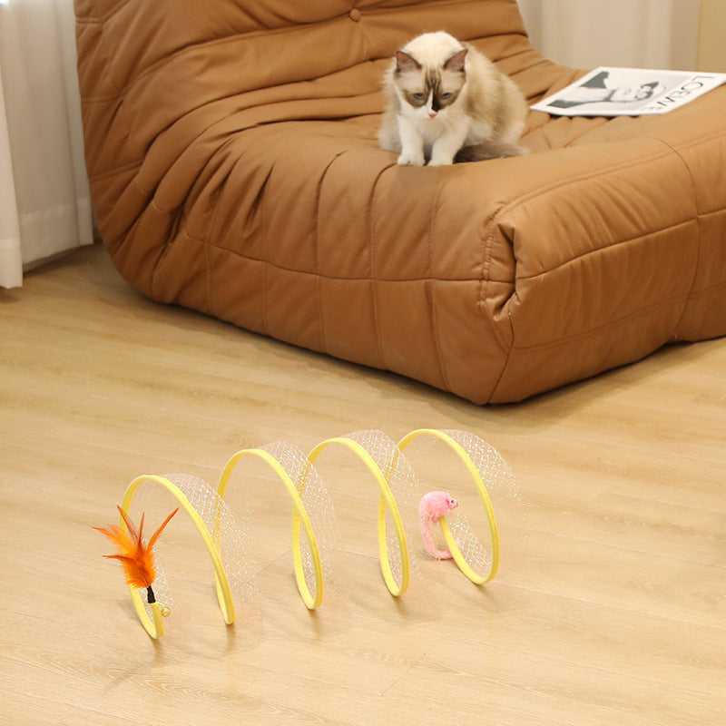 Interactive Cat Tunnel & Mouse Toy Set null
