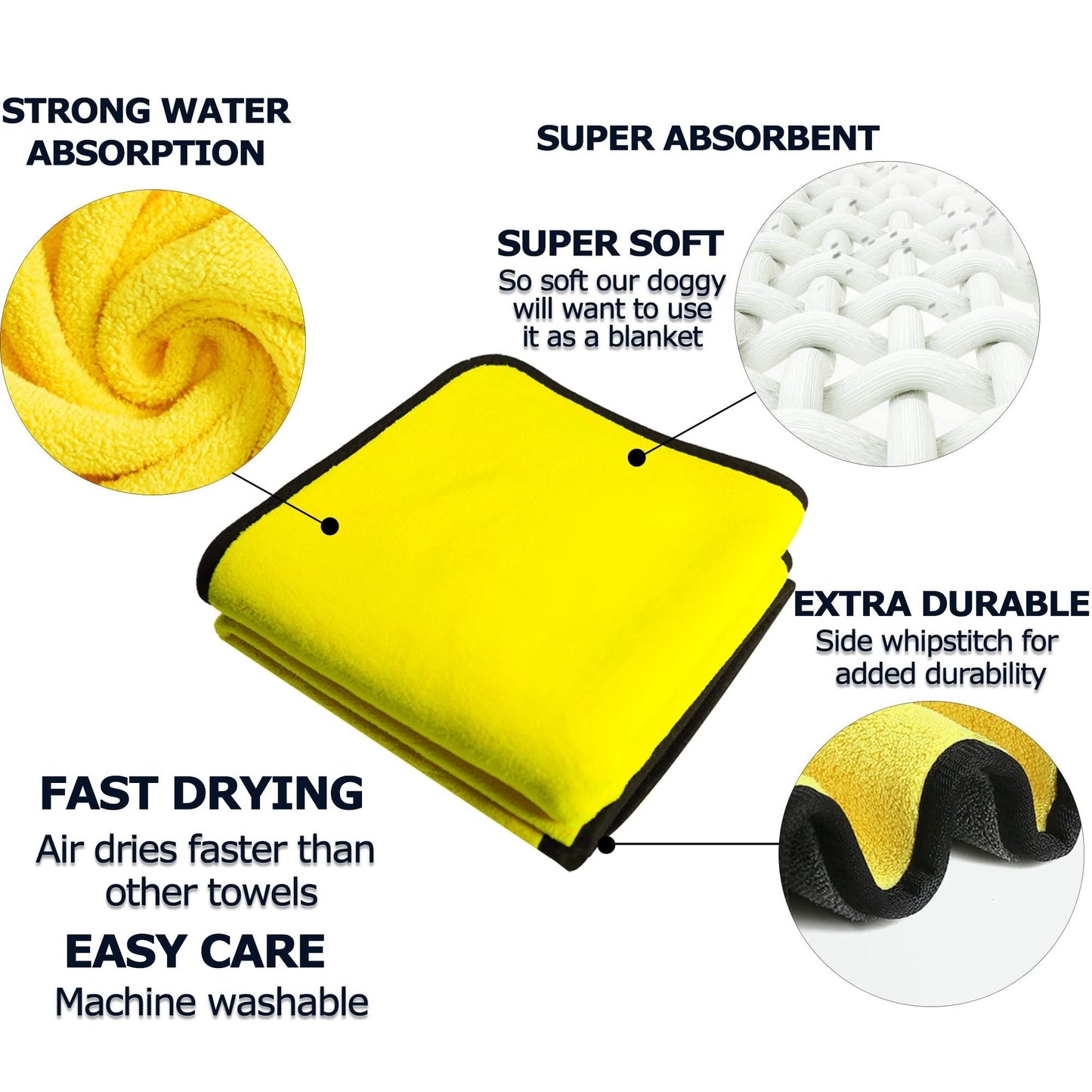 Super Absorbent Microfiber Pet Towel null
