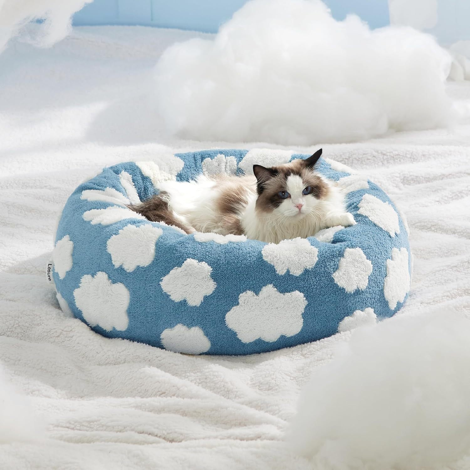 Lesure Round Donut Cat Bed null