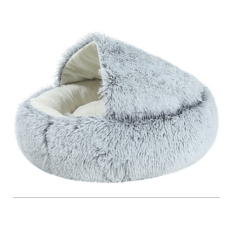 Warm & Cozy Half-Wrapped Cat Bed null