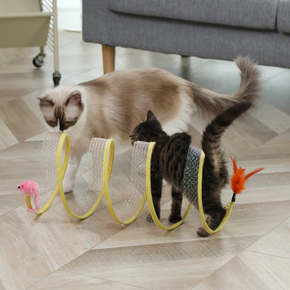Interactive Cat Tunnel & Mouse Toy Set null