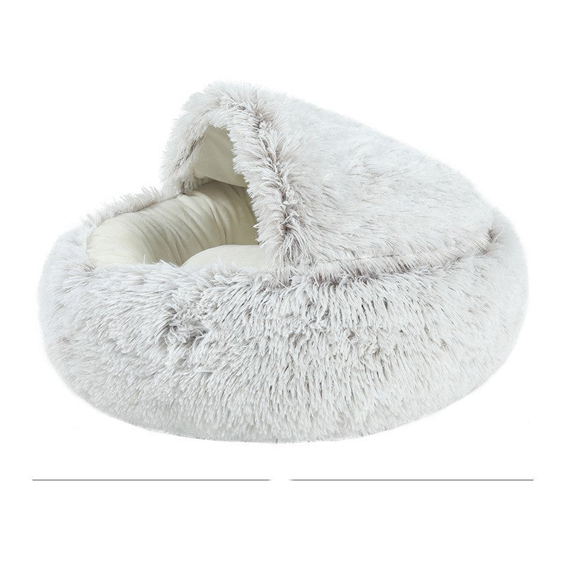 Warm & Cozy Half-Wrapped Cat Bed null