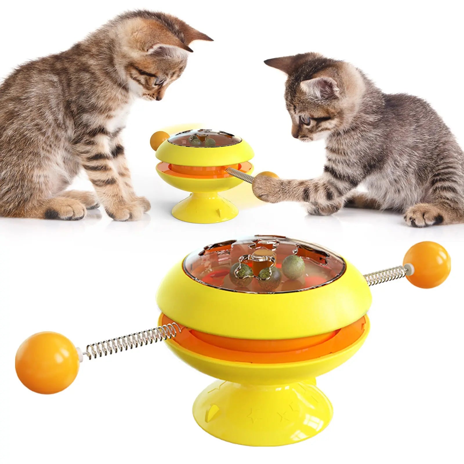Rotating Cat Toy with Catnip null
