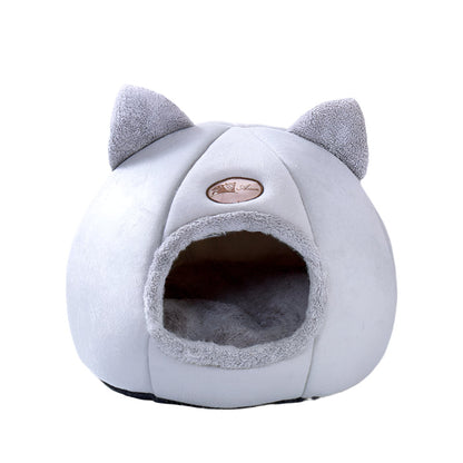 Enclosed Cat & Small Dog Bed null