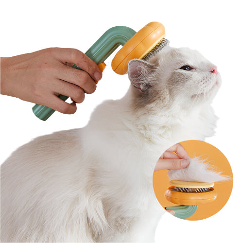 Self-Cleaning Pet Grooming Brush null