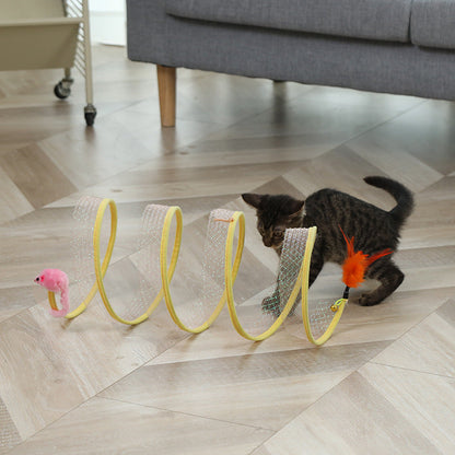 Interactive Cat Tunnel & Mouse Toy Set null