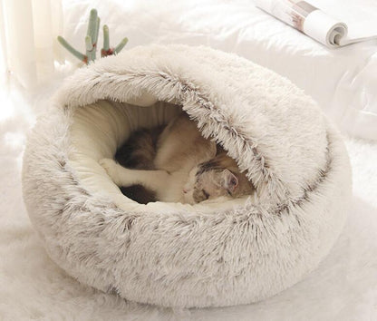 Warm & Cozy Half-Wrapped Cat Bed null